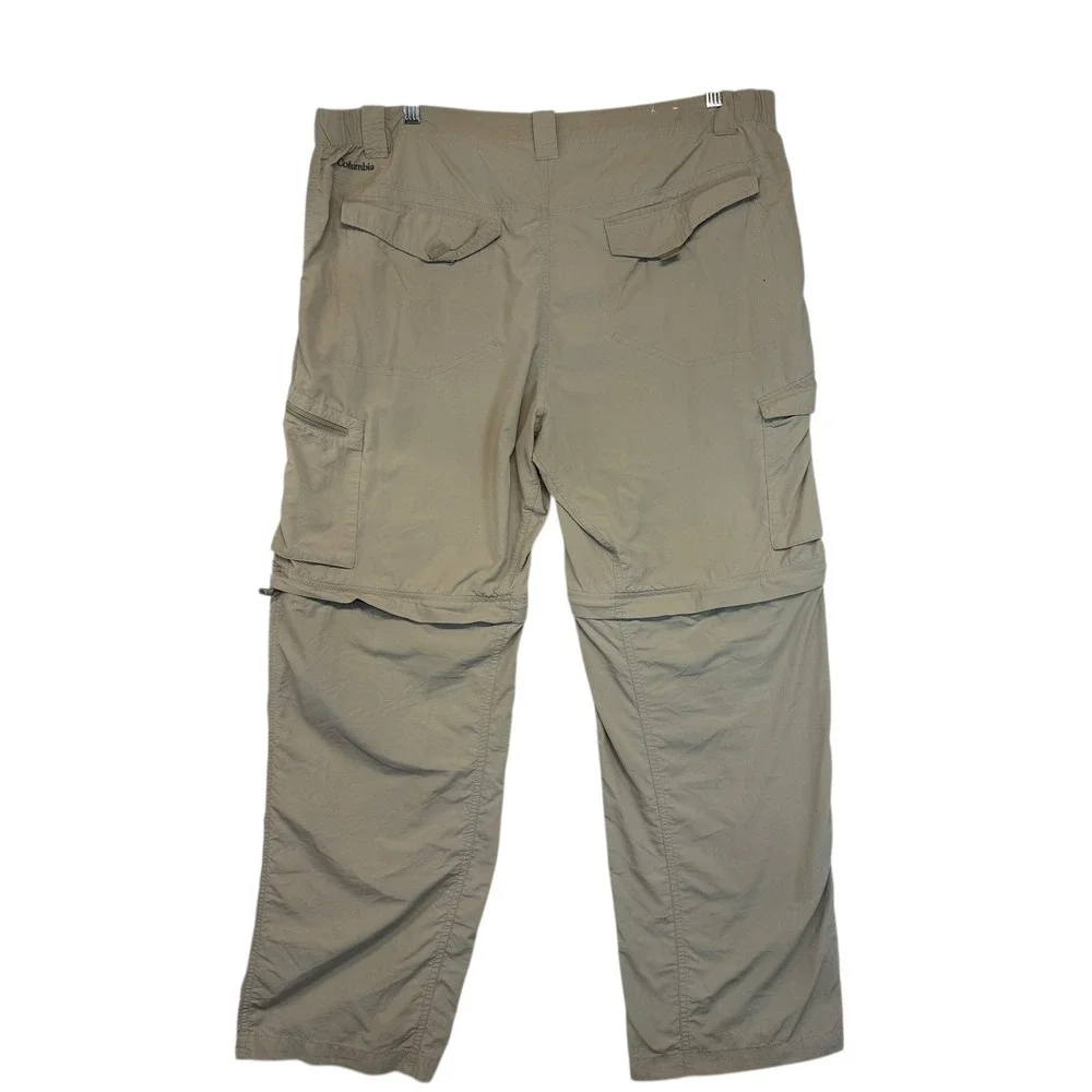 Columbia Men's Convertible Hiking Pants Zip Off‎ Khaki Size 40W 30L
